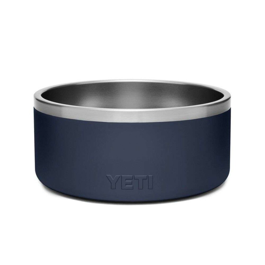 Hardware * | Yeti Navy Blue Boomer 8 Dog Bowl Competitive Price