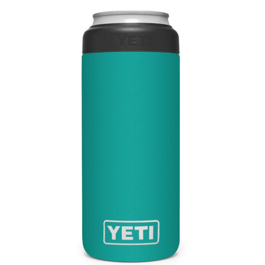 Hardware * | Yeti Rambler Colster Slim Can Insulator 12Oz, Aquifer Blue New Collections