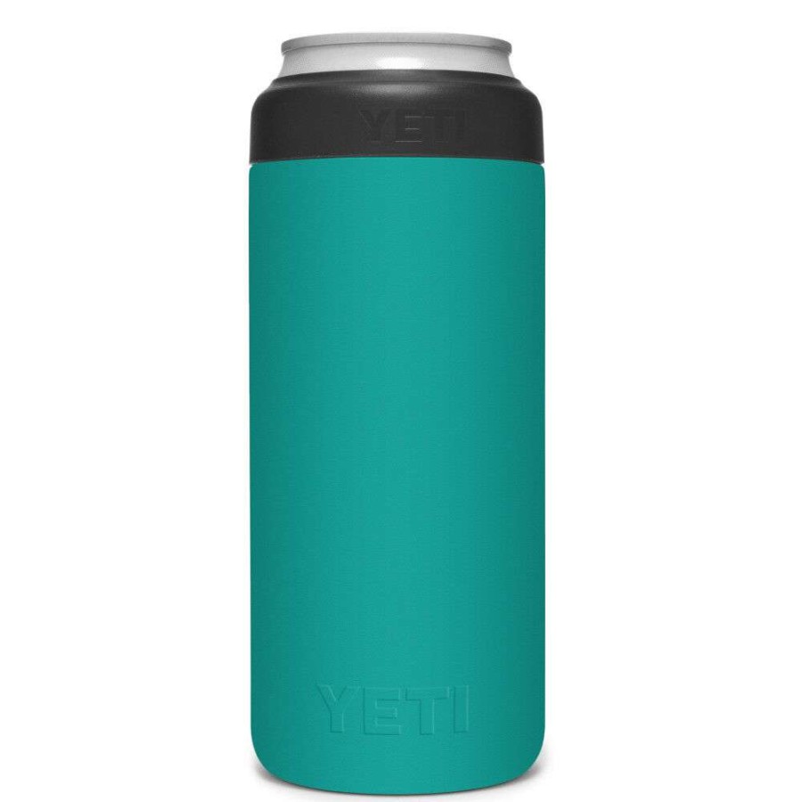 Hardware * | Yeti Rambler Colster Slim Can Insulator 12Oz, Aquifer Blue New Collections