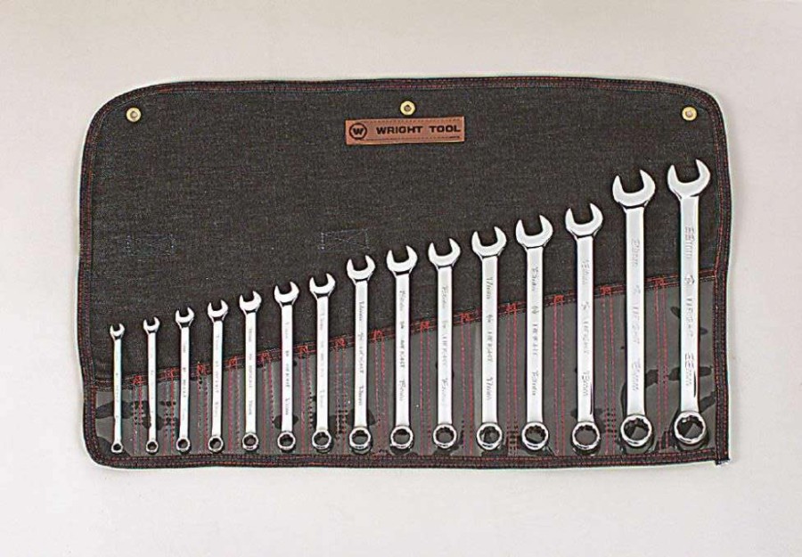 Hand Tools * | 15 Pc. Full Polish Metric Combination Wrench Set For Sale Wright Tool