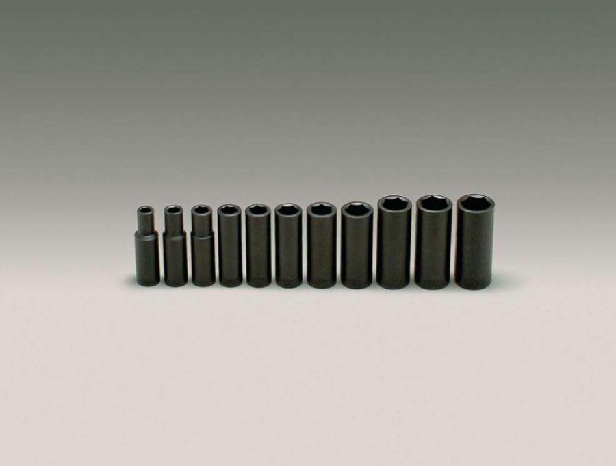 Hand Tools * | 1/2 In. Dr., 11 Pc. Deep Impact Socket Set 3/8 In. To 1 In. Clearance Wright Tool