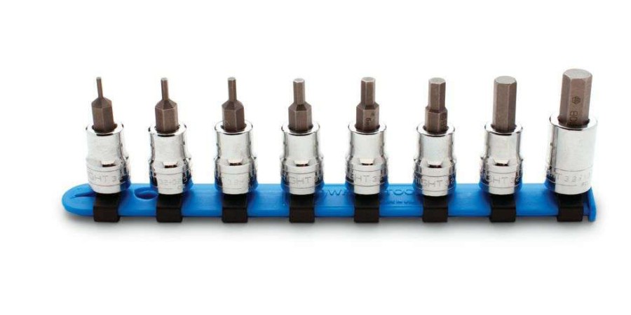 Hand Tools * | Hex Metric Socket Set With Bit 2Mm To 10Mm 3/8 Dr 8Pc 40%-70% Off Wright Tool