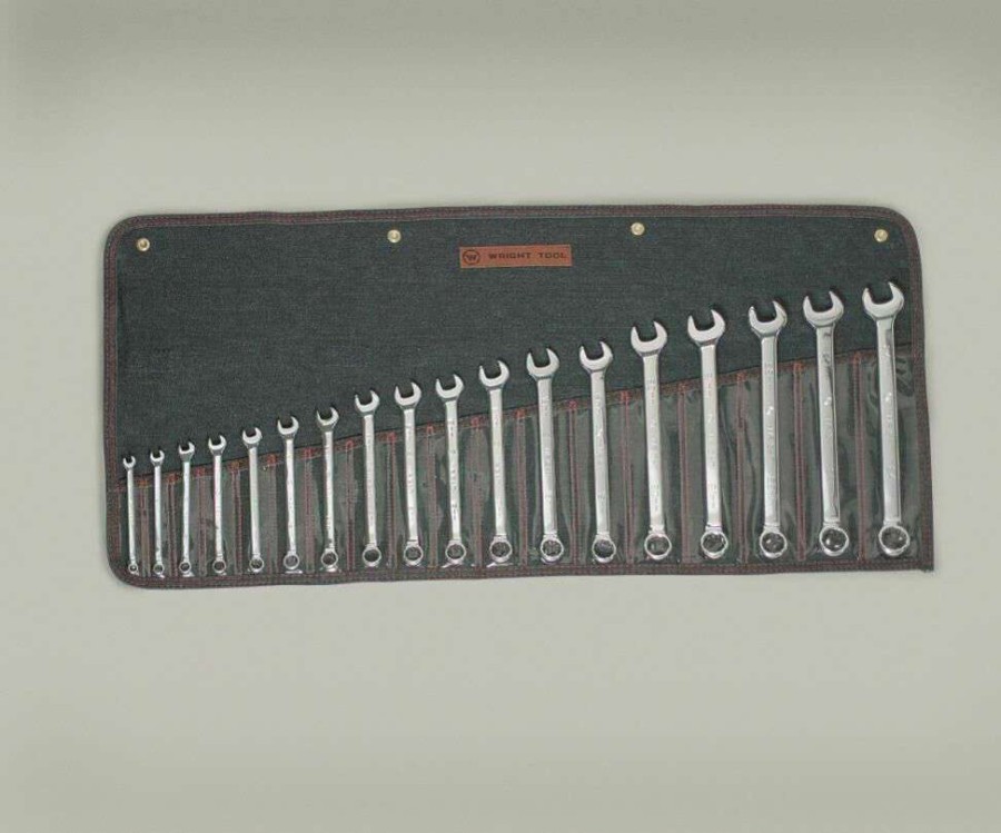 Hand Tools * | 18 Pc. Full Polish Metric Combination Wrenches 7 Mm To 24 Mm Quick Delivery Wright Tool