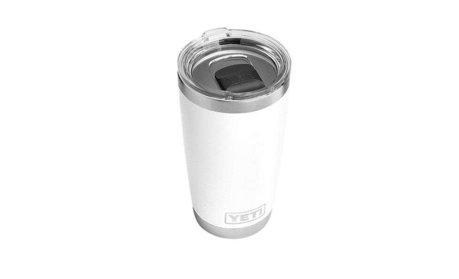 Hardware * | Yeti 20Oz. White 18-8 Grade Stainless Steel Rambler Tumbler With Lid 40%-70% Off