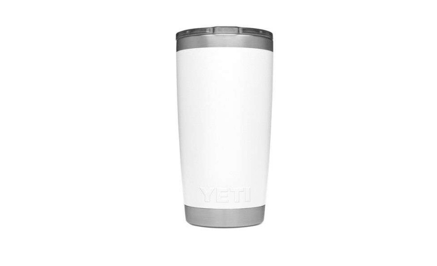 Hardware * | Yeti 20Oz. White 18-8 Grade Stainless Steel Rambler Tumbler With Lid 40%-70% Off