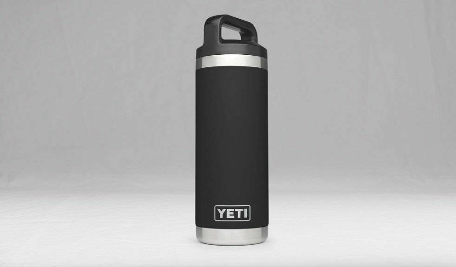 Hardware * | 18Oz Rambler Bottle With Bottle Chug Cap Black Clearance Yeti