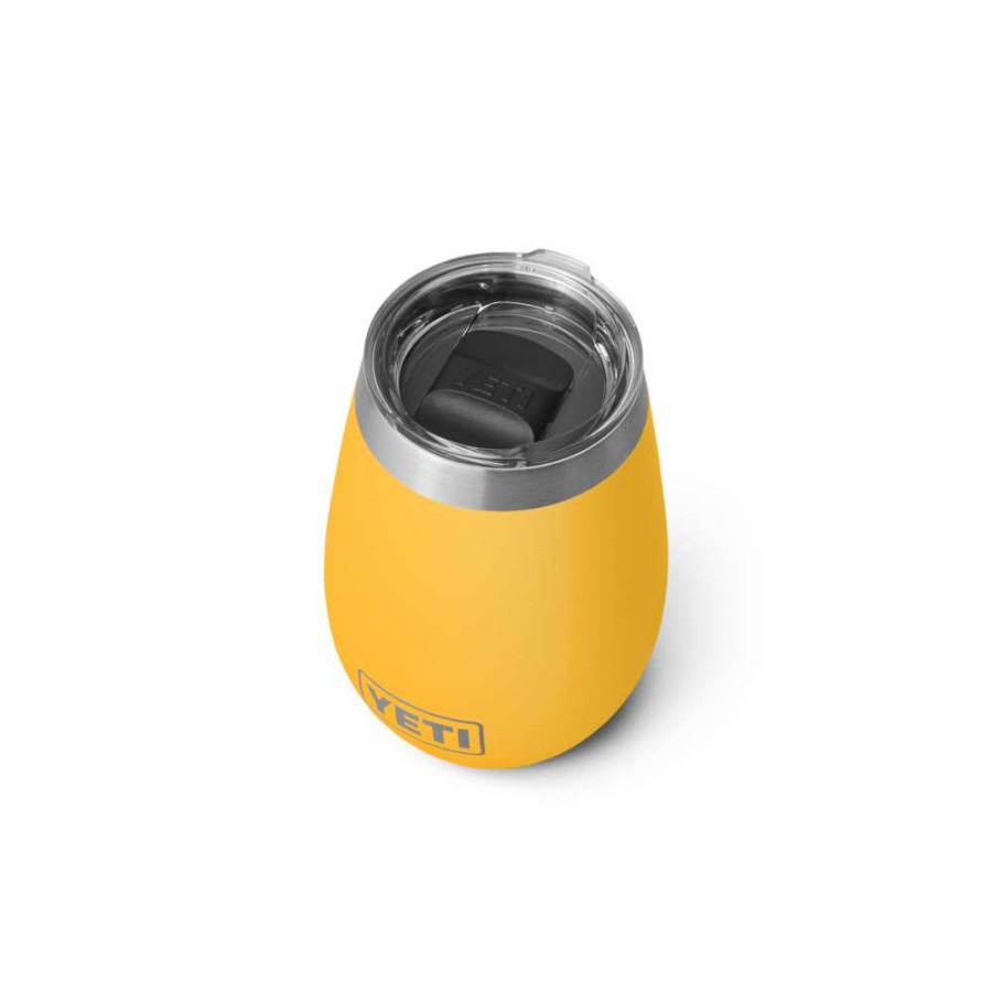 Hardware * | Yeti Rambler 10Oz Wine Tumbler With Magslider Lid Alpine Yellow Lower Prices