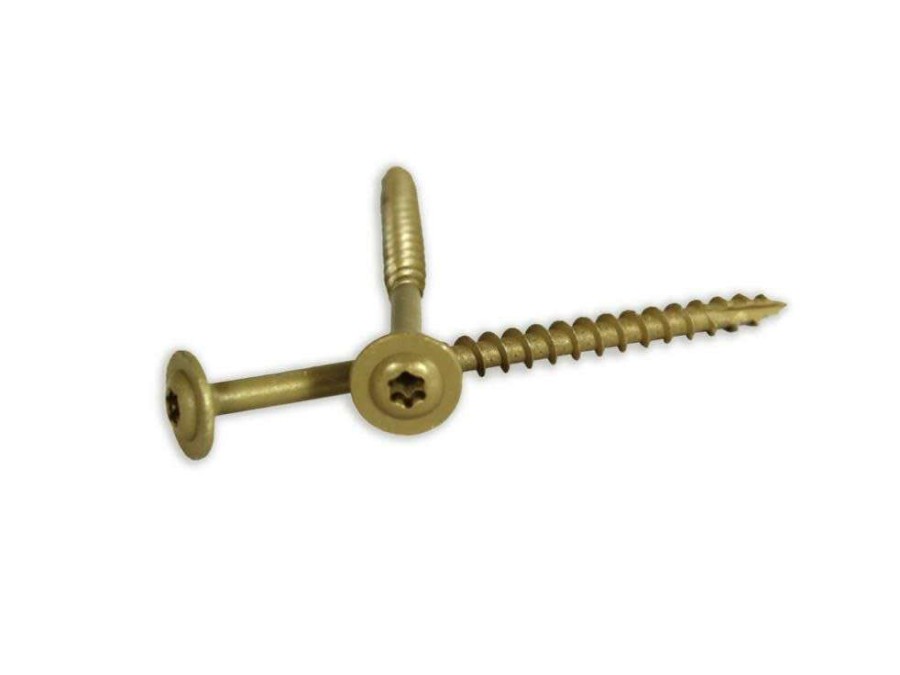 Hardware * | #8 X 1-3/4 In. Ppg 1,000 Hour Golden E-Coat Cabinet Screws 5Lb Top Selling Woodpro