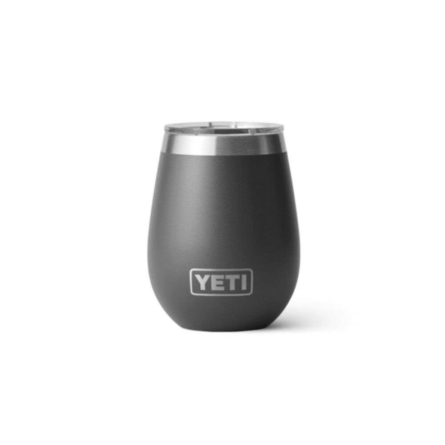 Hardware * | Yeti Rambler 10Oz Wine Tumbler With Magslider Lid Charcoal Quick Delivery