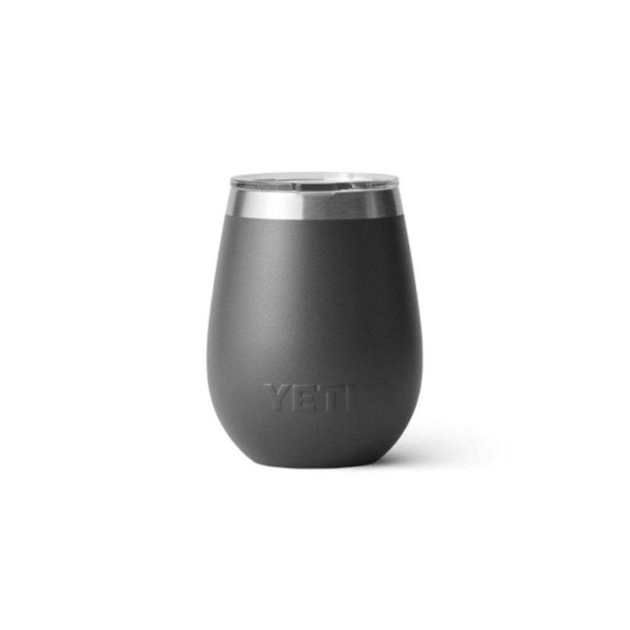 Hardware * | Yeti Rambler 10Oz Wine Tumbler With Magslider Lid Charcoal Quick Delivery