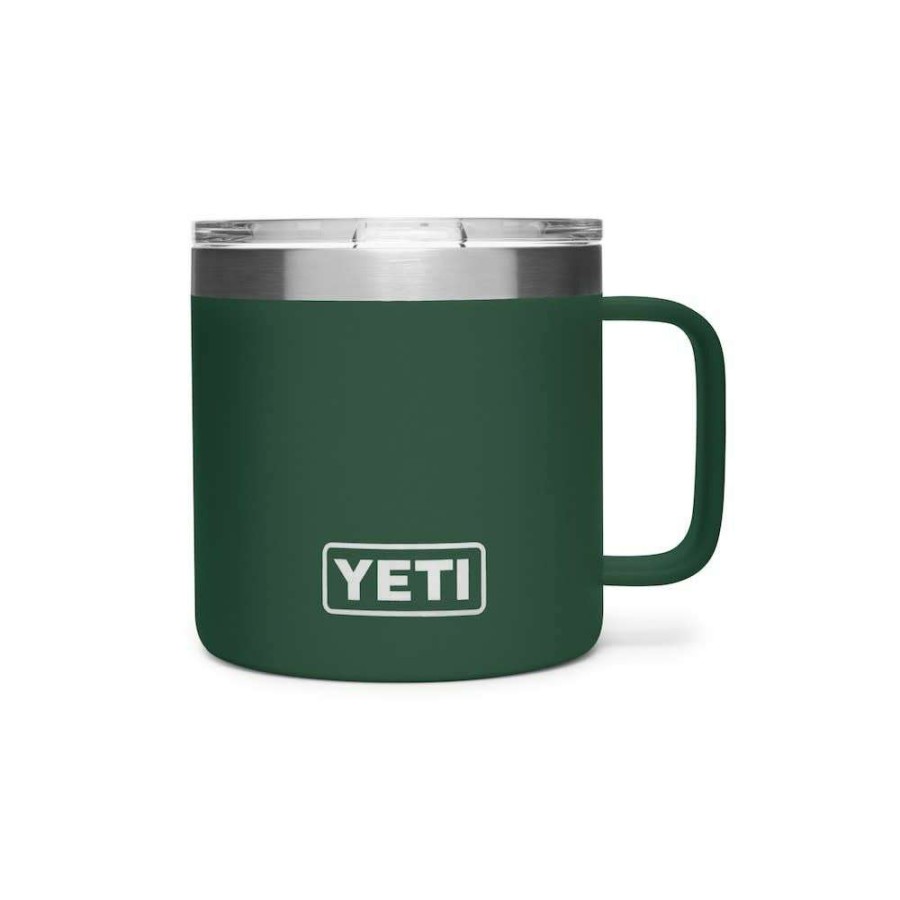 Hardware * | Yeti Rambler Mug Stainless Steel 14Oz Northwoods Green 40%-70% Off