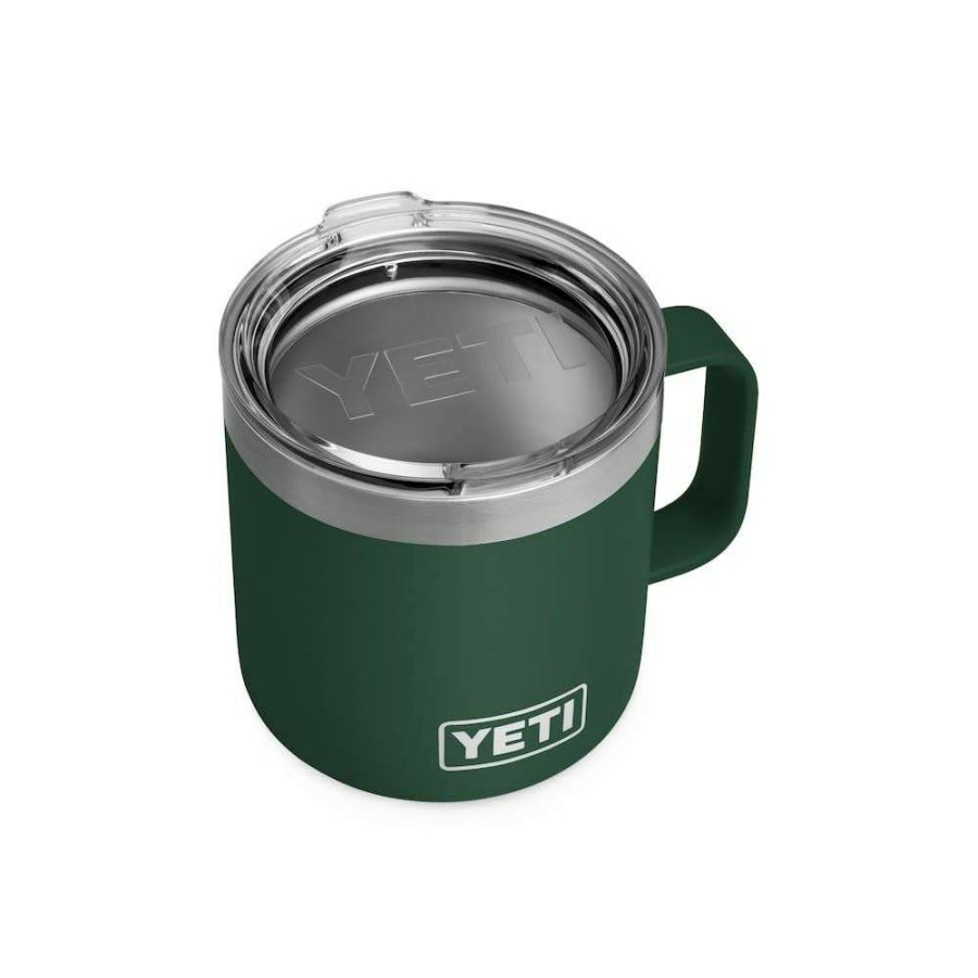 Hardware * | Yeti Rambler Mug Stainless Steel 14Oz Northwoods Green 40%-70% Off