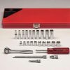 Hand Tools * | 1/4 In. Drive 25 Pc. 6 Pt Std & Deep Metric Socket Set For Sale Wright Tool