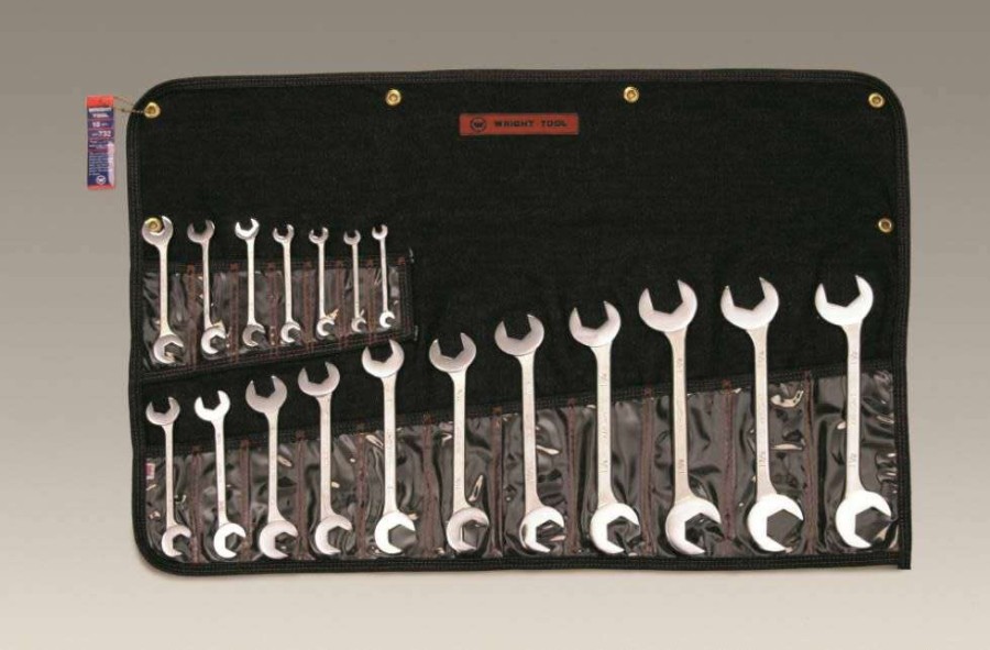 Hand Tools * | Wright Tool Open End Wrenches Double Angle 15 & 60 Degrees 18Pc With Discount