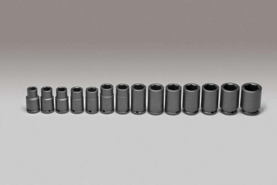 Hand Tools * | 3/4 In. Dr 17 Pc. 6 Pt Standard Metric Impact Socket Set 40%-70% Off Wright Tool