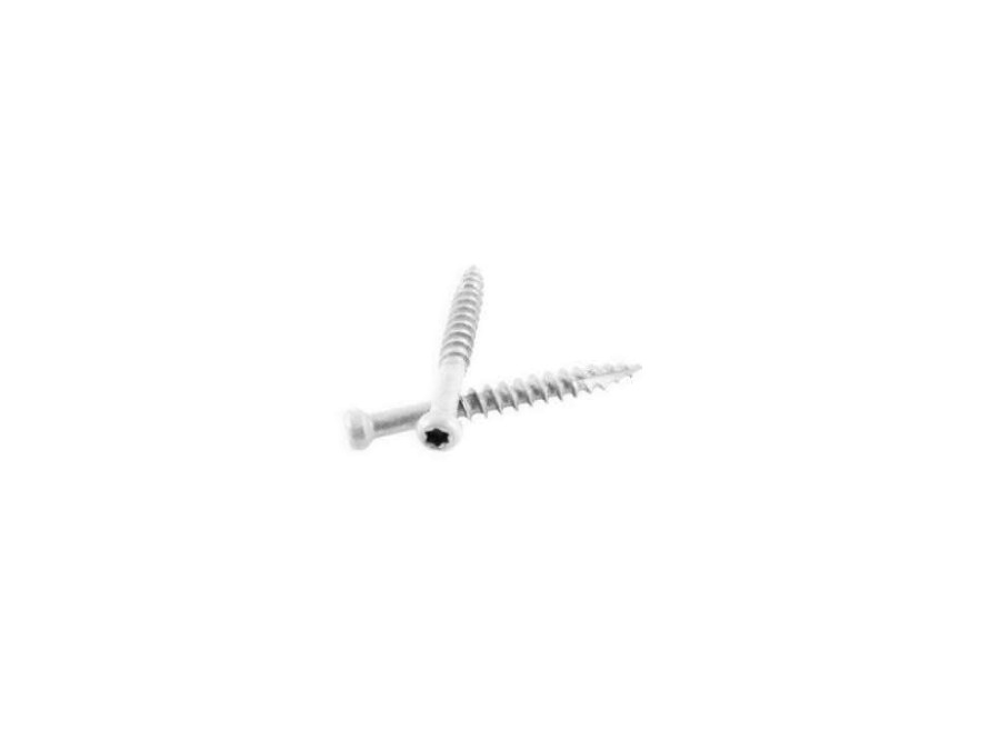 Hardware * | (1Lb) #7 X 3-1/8 In. White Trim Head Screws The Best Choice Woodpro