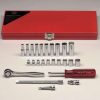 Hand Tools * | 1/4 In. Drive 23 Pc. 6 Pt Standard & Deep Socket Set Radiant Model Wright Tool