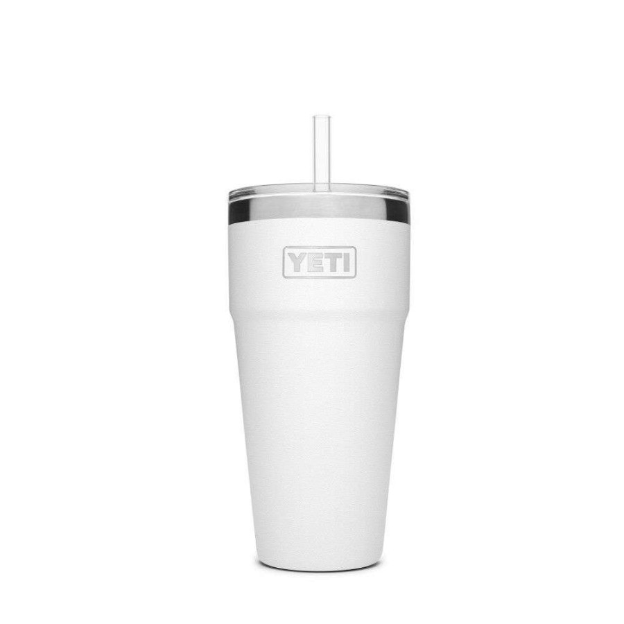 Hardware * | Yeti Rambler Stackable Cup With Straw Lid 26Oz, White Fire Sale