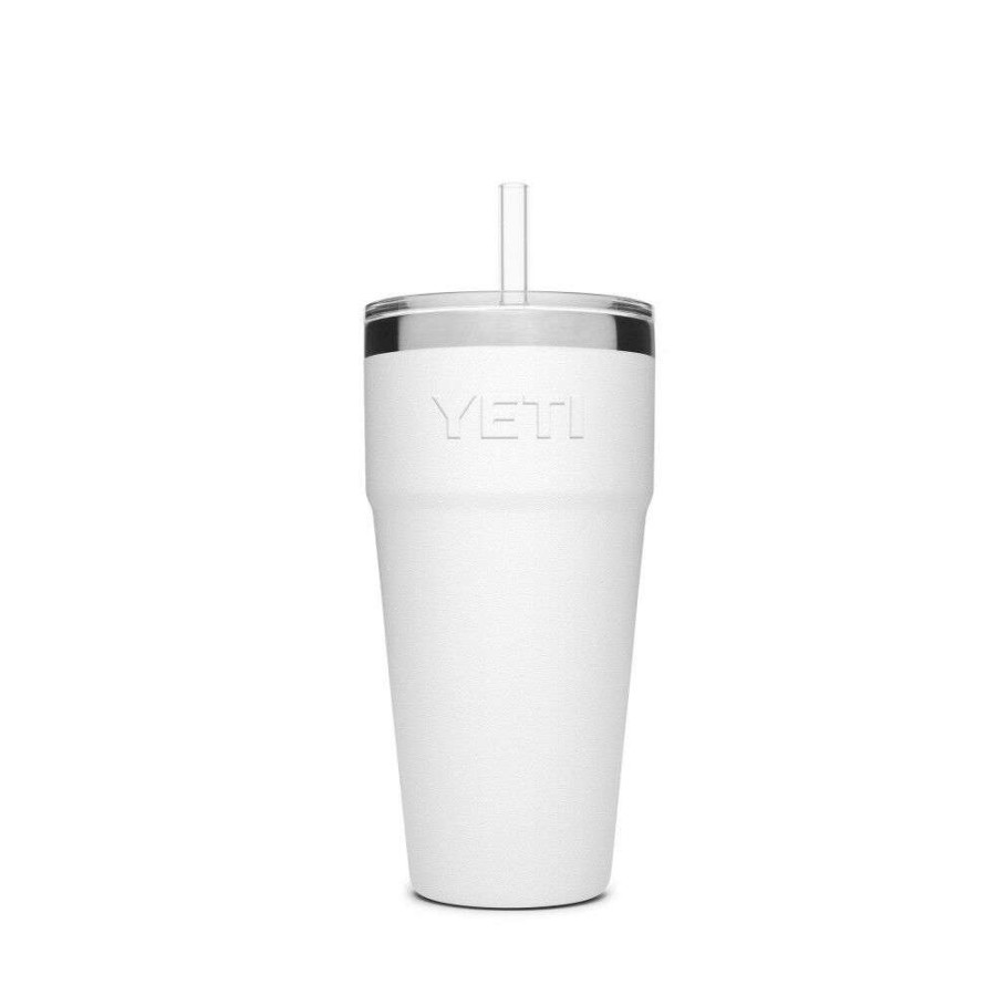 Hardware * | Yeti Rambler Stackable Cup With Straw Lid 26Oz, White Fire Sale